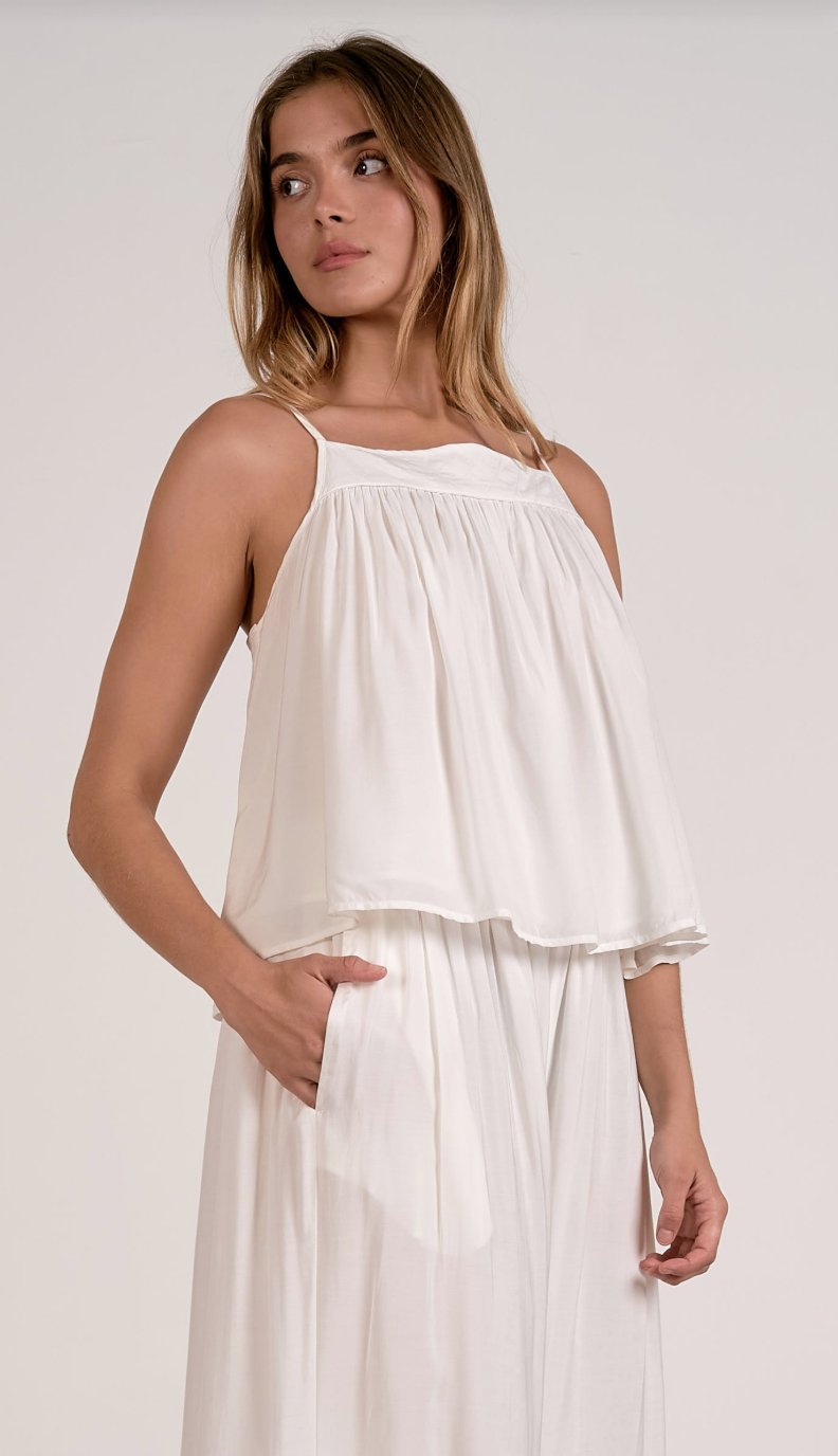 Elan Flowy Spaghetti Strap Top or Pant