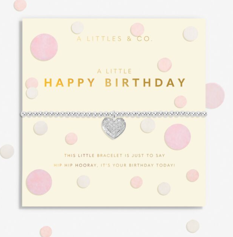 Confetti A Little 'Happy Birthday' Bracelet In Silver Plating