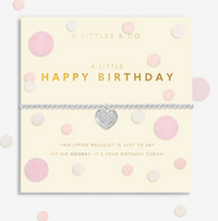 Confetti A Little 'Happy Birthday' Bracelet In Silver Plating