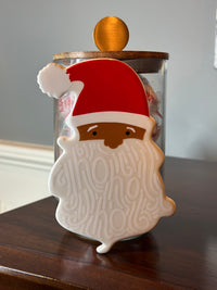 Black Santa Happy Everything Mini Glass Jar Bundle