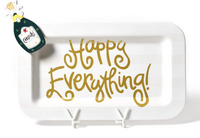 HAPPY EVERYTHING! White Stripe Mini Rectangle Platter