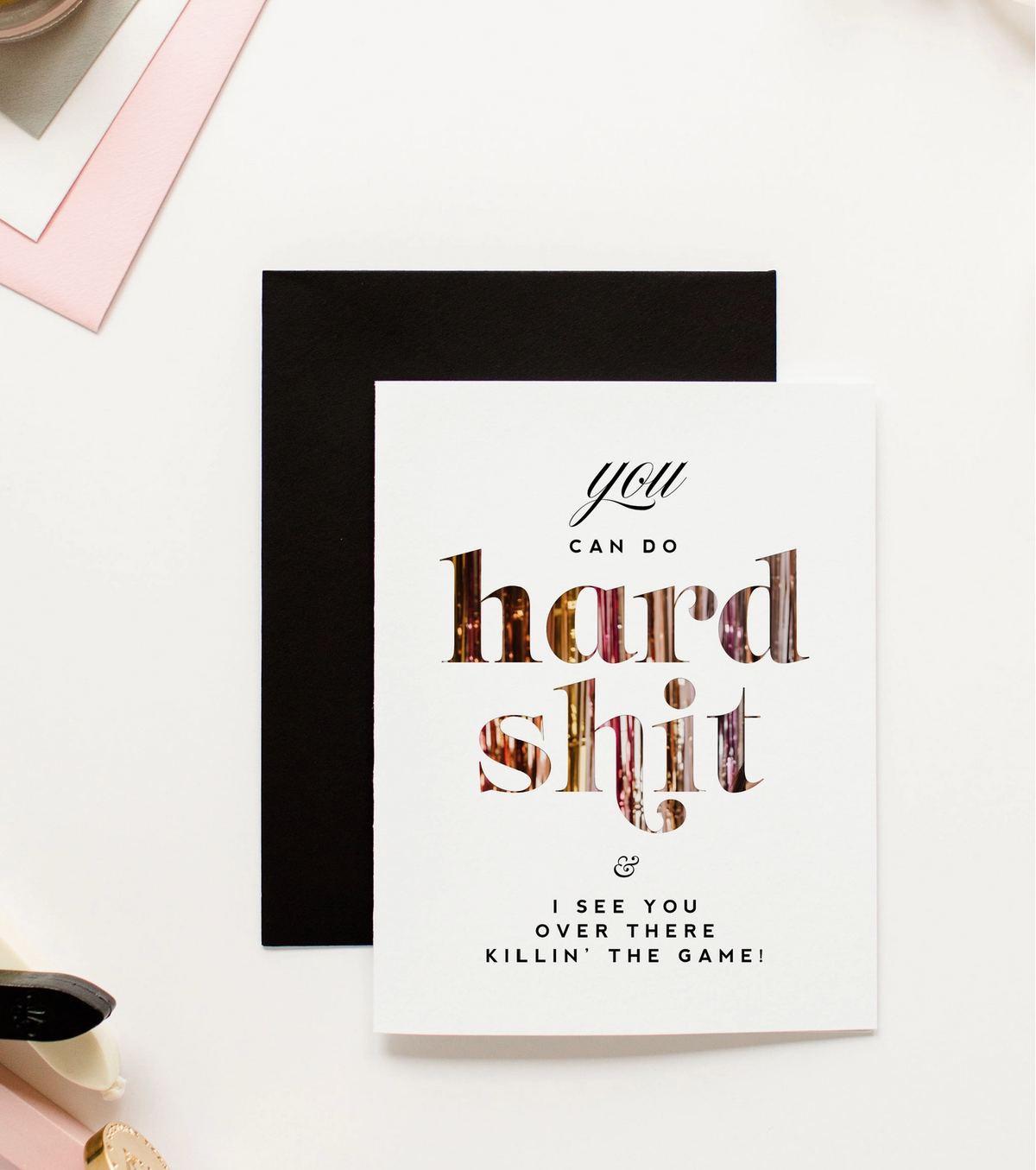 You Can Do Hard Shit - Funny Encouragement & Celebration Card You Can Do Hard Shit - Funny Encouragement & Celebration Card