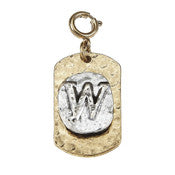 JM 2 tone Initial Charms
