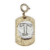 JM 2 tone Initial Charms