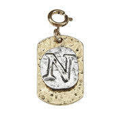 JM 2 tone Initial Charms