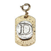 JM 2 tone Initial Charms