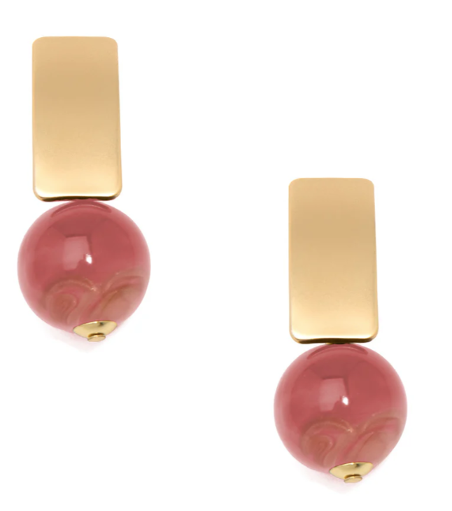 Zenzii Matte Gold Earrings with Various Beads