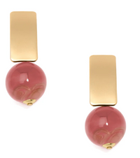 Zenzii Matte Gold Earrings with Various Beads