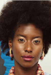 Zenzii Matte Gold Earrings with Various Beads