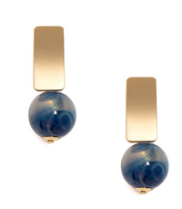 Zenzii Matte Gold Earrings with Various Beads