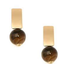 Zenzii Matte Gold Earrings with Various Beads