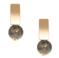 Zenzii Matte Gold Earrings with Various Beads