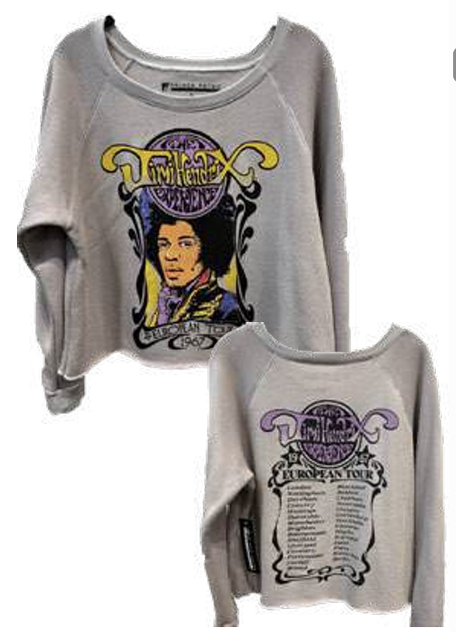 JIMI HENDRIX EUROPEAN TOUR PULLOVER CROP