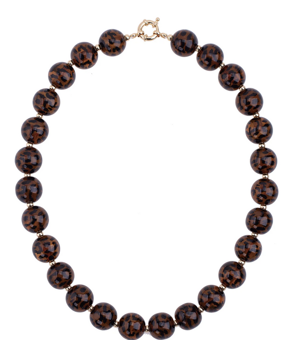 Jolene Statement Stud Earrings or Necklace  in Tortoise