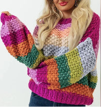 Julia Orchid Multicolored Knit Sweater