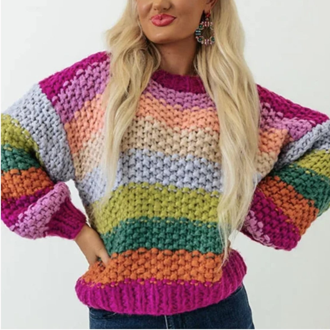 Julia Orchid Multicolored Knit Sweater