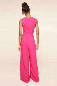 Klara Wide Leg Jumpsuit: Huntergreen or Fuschia