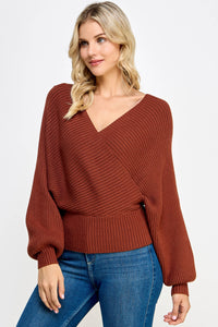 Kylie  Color Block Wrap Sweater