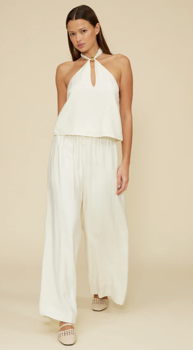 Bea Flowy Pants to Halter Top