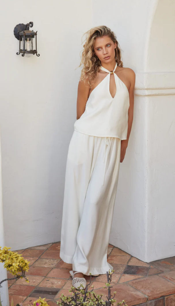 Bea Flowy Pants to Halter Top