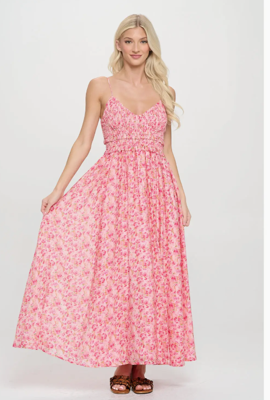 Rosy Breeze Maxi Dress