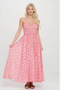 Rosy Breeze Maxi Dress