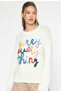 Merry Everything Fuzzy Knit Sweater