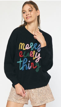 Merry Everything Fuzzy Knit Sweater