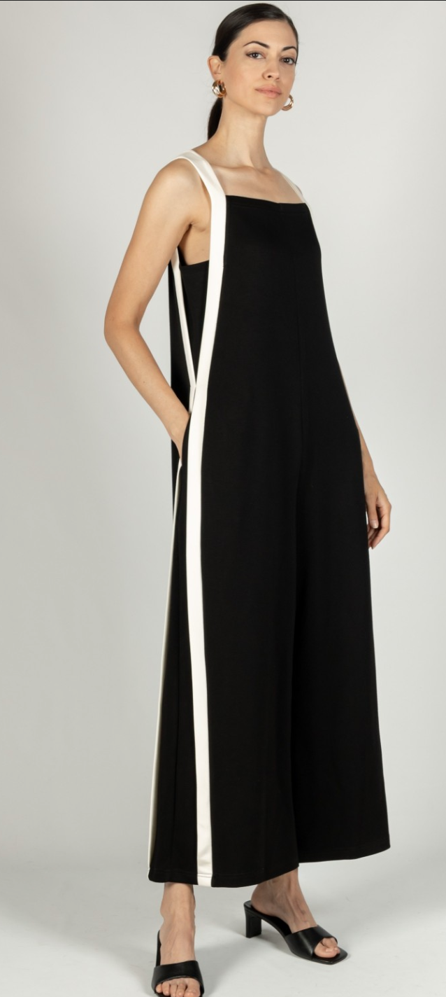 P. CILL Butter Modal Contrast Stripe Jumpsuit