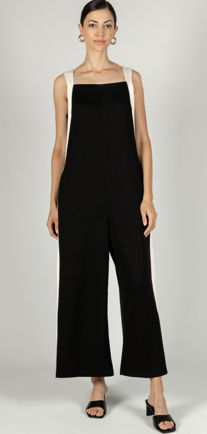 P. CILL Butter Modal Contrast Stripe Jumpsuit