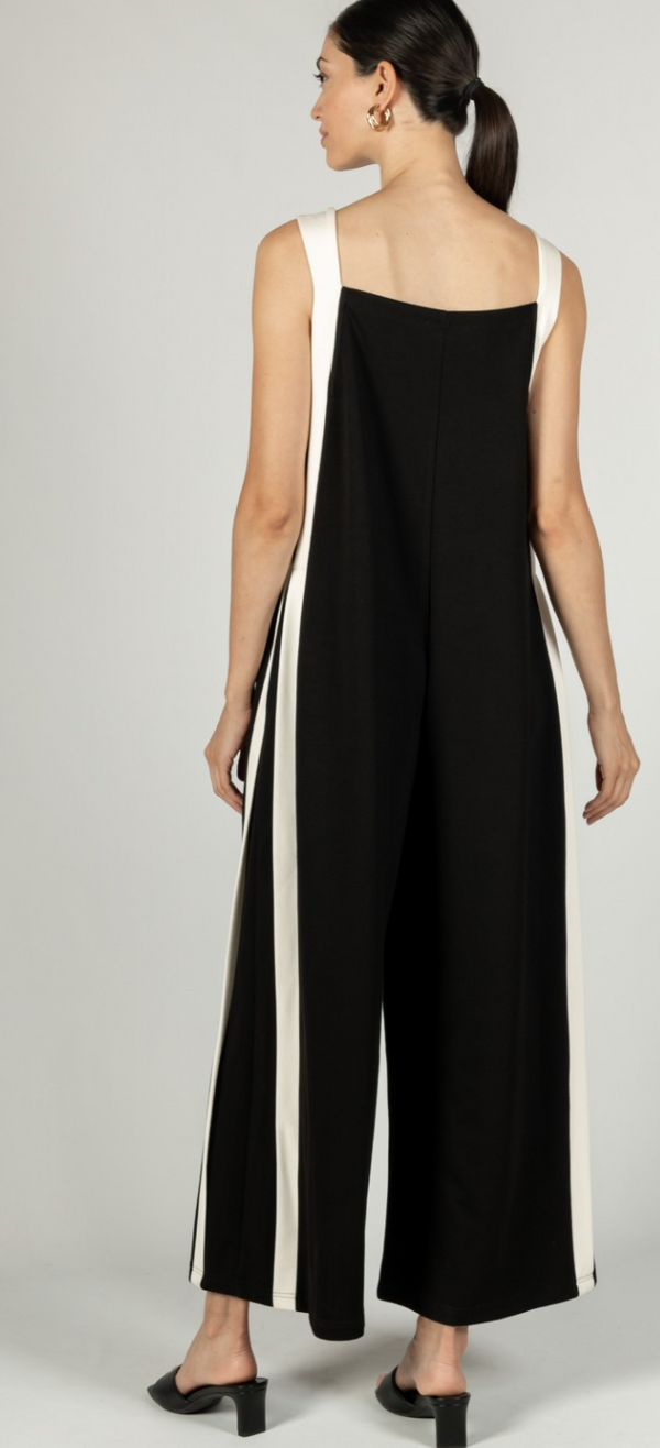 P. CILL Butter Modal Contrast Stripe Jumpsuit