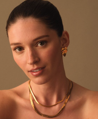 Molten Waterproof Gold Heart Oversized Earrings