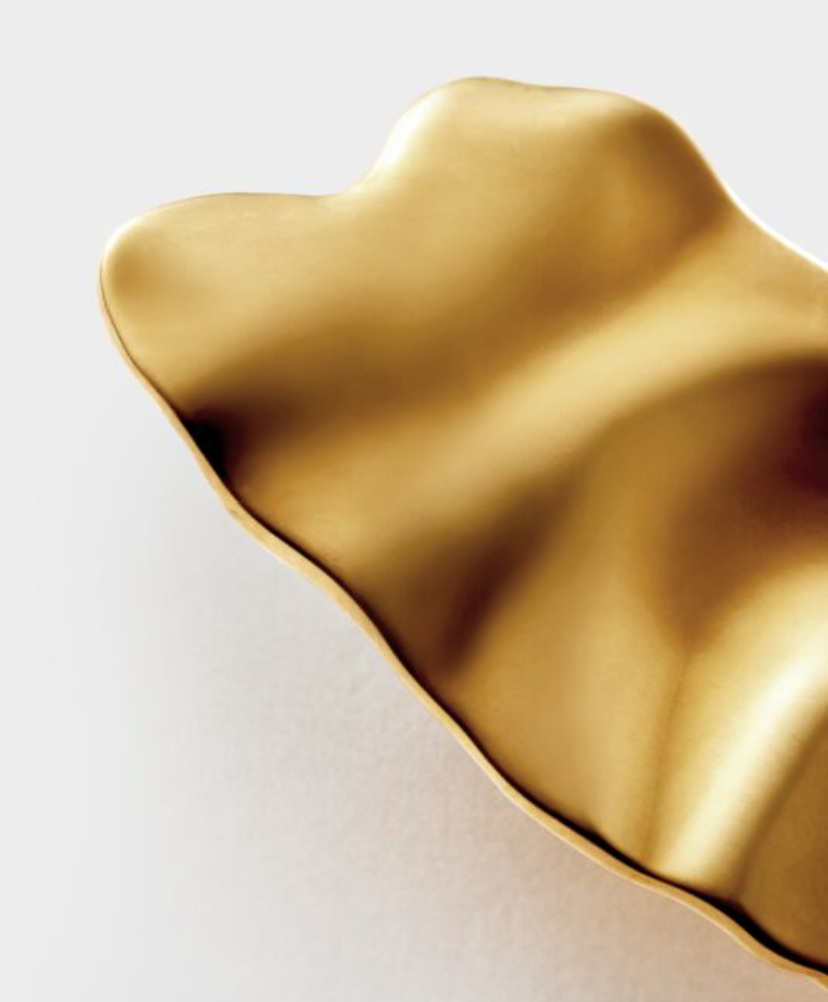 Molten Waterproof Gold Heart Oversized Earrings