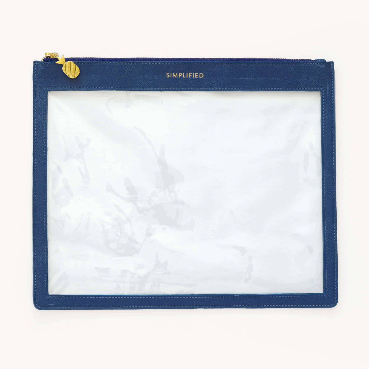 Leatherette Clear Pouch, Blush Or Navy