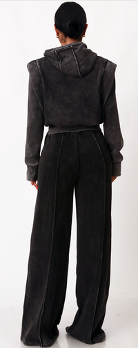 Nala Crop Hoodie And Wide Leg Jogger Set