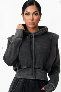 Nala Crop Hoodie And Wide Leg Jogger Set