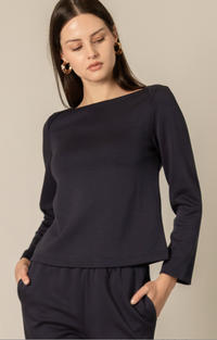 P. CILL Long Sleeve Round Neck Top
