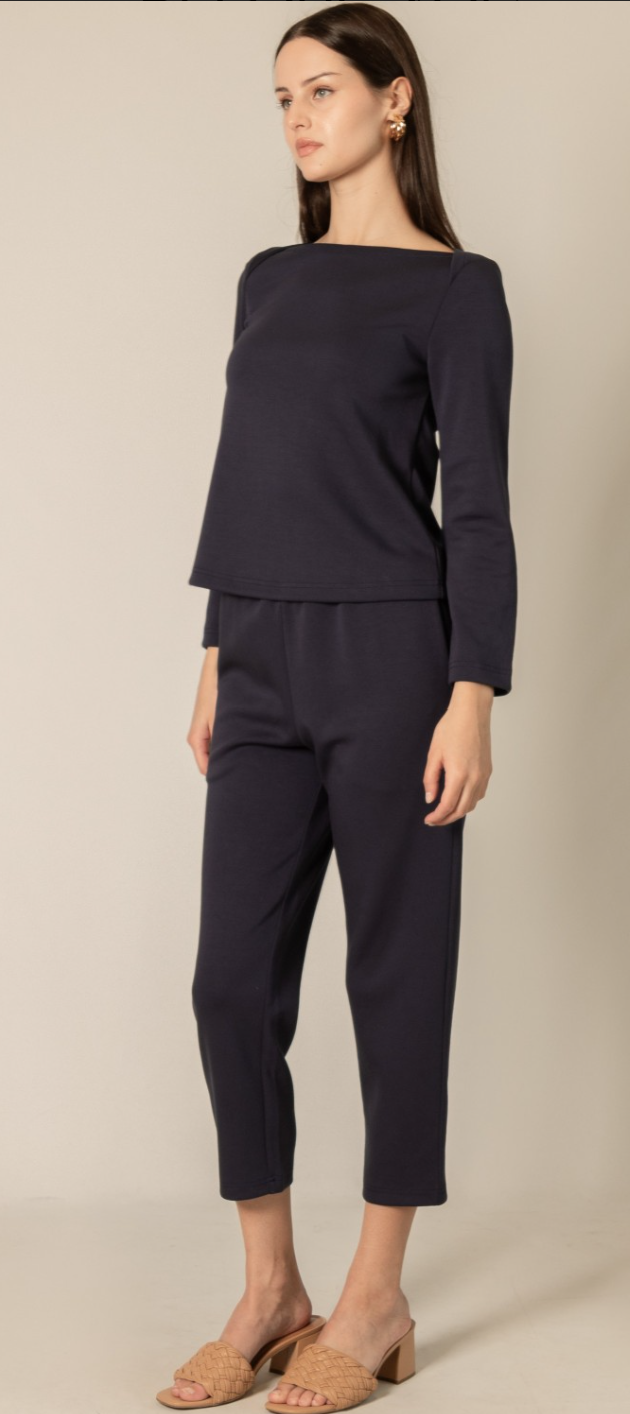 P. CILL Long Sleeve Round Neck Top