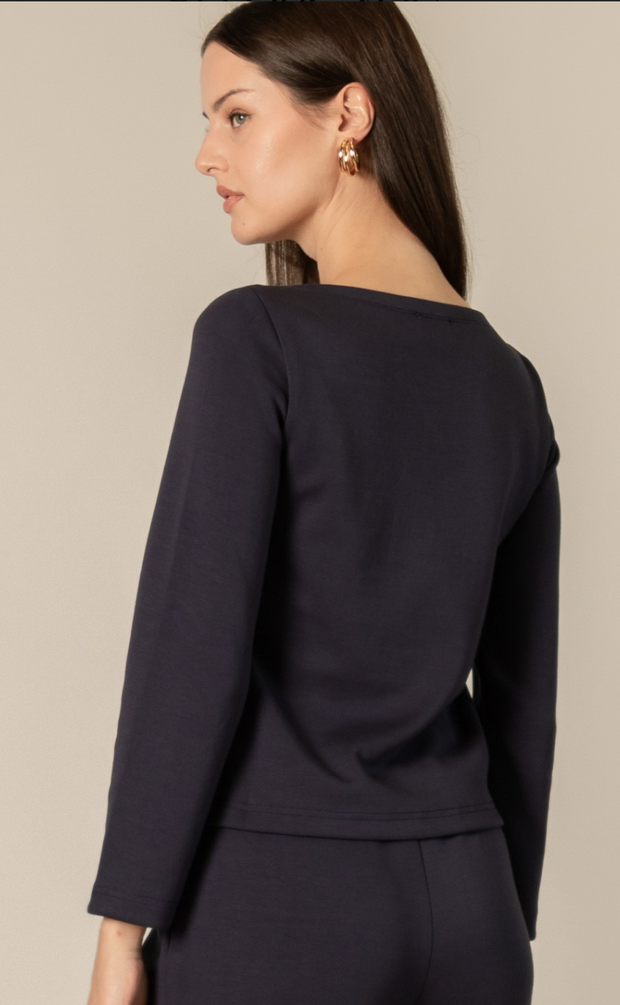 P. CILL Long Sleeve Round Neck Top