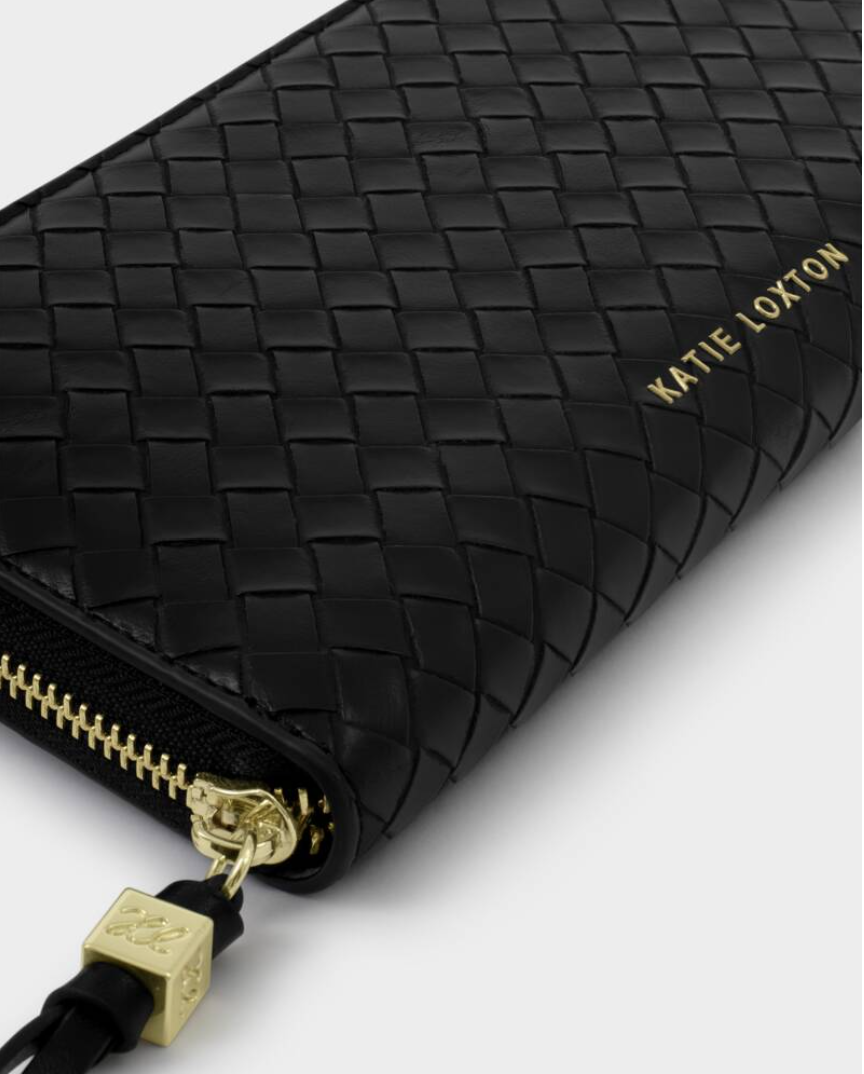 Nova Hand Woven Large Wallet in Chocolate or Black