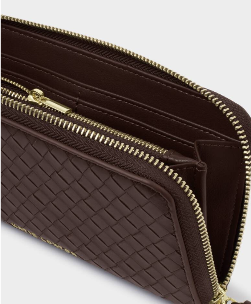 Nova Hand Woven Large Wallet in Chocolate or Black