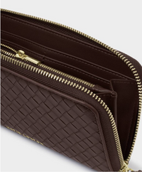 Nova Hand Woven Large Wallet in Chocolate or Black