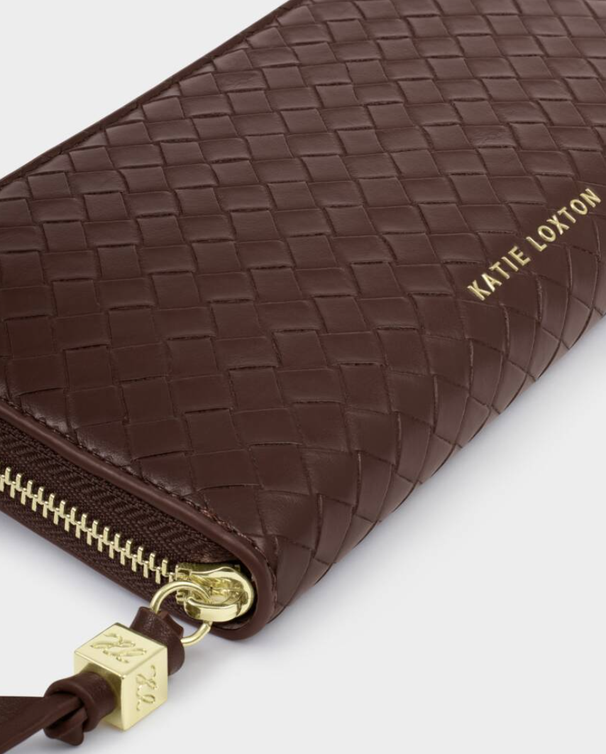 Nova Hand Woven Large Wallet in Chocolate or Black