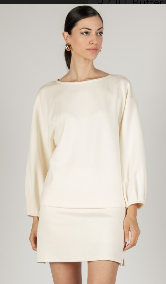 P. CILL Butter Modal Dropped Shoulder Top