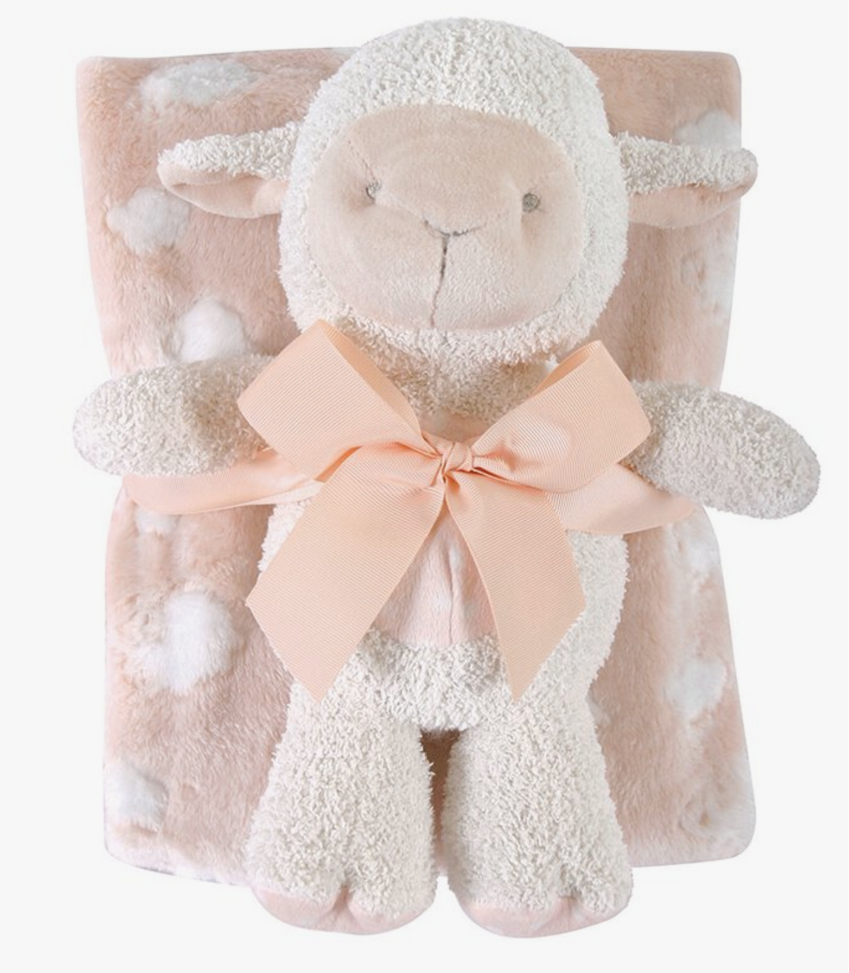 Blanket Toy Set - Blue Lamb, Pink Lamb & Gray
