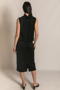 P. CILL Butter Modal Back Slit Pencil Skirt
