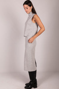 P. CILL Butter Modal Back Slit Pencil Skirt