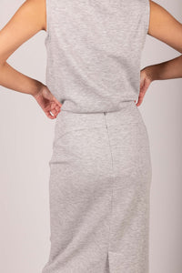 P. CILL Butter Modal Back Slit Pencil Skirt