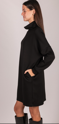 P. CILL Butter Modal Mock Neck Long Sleeve Mini Dress