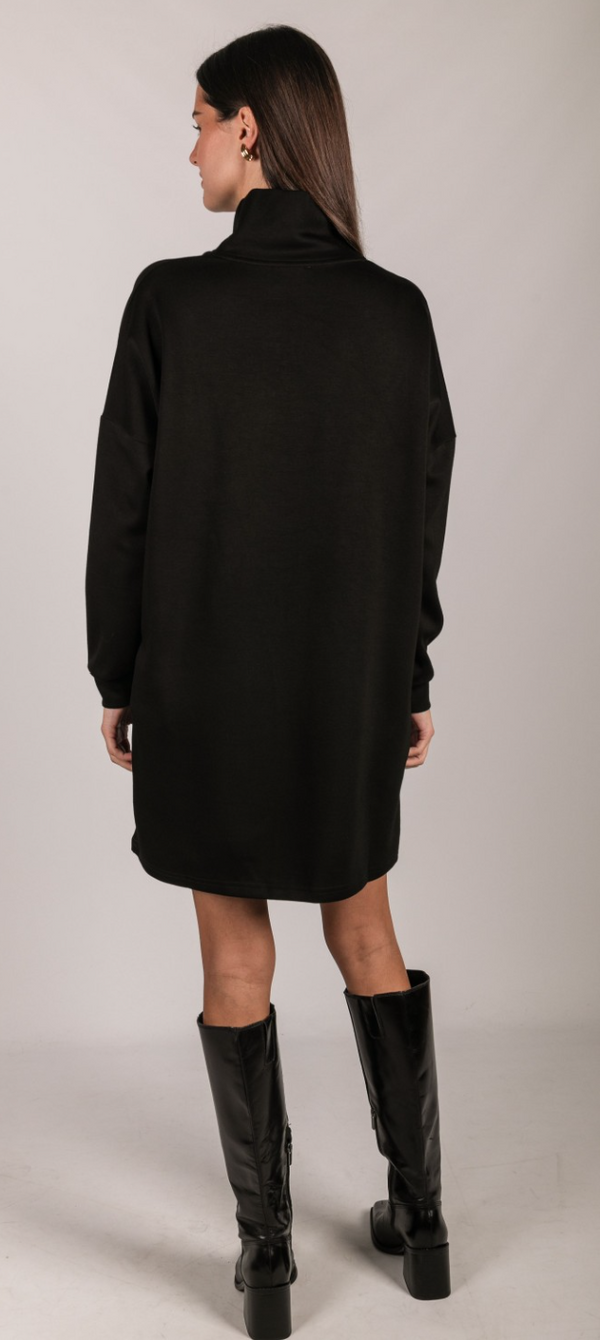 P. CILL Butter Modal Mock Neck Long Sleeve Mini Dress